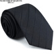 North Martin silk tie men's business formal wear hand-matched pure black striped best groom wedding trend college style