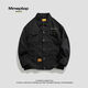 
MMOPTOP denim jacket trendy men's spring and autumn lapel retro work jacket loose casual top JK826 blue XL