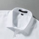 ROMON shirt men's business casual formal wear men's solid color lapel business wear work shirt LMW201