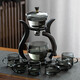 Quandu (Quandu) Quandu glass semi-automatic tea set, lazy household induction teapot, kung fu tea cup for brewing tea, Denggao Qinghui automatic tea set