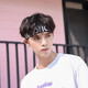 
Dai Yan Korean hip-hop street trendy people tie hairband basketball fitness headband cool men and women sweat-proof face washing sports personality versatile white (110)