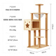 Wang Yejun Cat Climbing Frame Wooden Transparent Space Capacity Claws Si Tongtian Column 1.35m Four-layer Acrylic Cats's Nest Multi-layer Jumping Cat Scratch Column