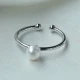 Pearl Queen [Exquisite and Delicate] S925 Silver 5-6mm Freshwater Pearl Ring Simple Female Ring