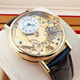 
[Second-hand 99 new] Breguet Hand-in-Law Series Manual Mechanical Men's Watch 38mm Hollow Dial Movement Power Reserve 18K Gold Pin Buckle 7027BA119V6 Fake One Loss Three Losses