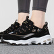 Женская обувь Skechers, новые осенние туфли Panda Panda, модные, модные высотные кроссовки с толстыми толстыми гостями, повседневные туфли с низкой вершиной 11979-Bkgd 35