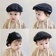 
Di Shuqi children's hats, boys' front hats, girls hip-hop baby top hats, berets, black-M label berets, head circumference 47-51cm, reference 1-4 years old