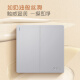 BULL switch socket type 86 concealed wall 5-hole USB panel network air conditioner matte cream style G12 space silver [two open dual control]