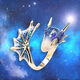 Junzhi Qianke Unicorn Starry Sky Blue Dragon Dark Ring Men's and Women's Personality Niche Ring Light Luxury Trendy Starry Sky Blue Dragon High Quality Gift Box