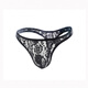 Adult Beauty Private Shipping Men's Lace Transparent Sexy Panties T-Thong Sexy Triangle Lace Transparent M Black