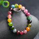 Tourmaline bracelet Brazilian natural candy ladies couple single circle bracelet old mineral loose bead color 10mm candy tourmaline bracelet