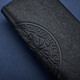 Coilenklaon genuine leather men's wallet personalized vertical youth wallet business casual long ticket clip card bag wallet long elegant/black [high-end solid wood gift box]