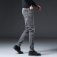 Jeep Spirit Jeans Winter New Style de Winter Plus de terciopelo Pantalones delgados para hombres Pantalones rectos elásticos de moda Qqn-1049 Gray 33