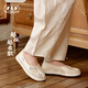 Old americano [Patrón de pescado ruyi] PERENTE ANTIGUOS zapatos de tela Beijing para zapatos Hanfu de capas para mujeres Nuevo estilo chino Beige 38