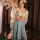 
Women's pajamas sexy suit Role play uniform seductive short skirt Secretary uniform Maid battle robe 6198 lace spliced ​​retro pleated suspender skirt + pants