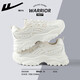 Warrior official sports shoes for women, autumn breathable running shoes, dad shoes, white shoes for women