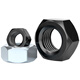 Tianzhuo Hardware National Standard Grade 4.8/Grade 8.8/Grade 12.9 Black Hexagonal Nut Iron Nut Plated Galvanized Nickel Screw Cap M2-M30 Black M6 (50 pieces) Grade 8.8