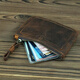 
LUOYIDE (LUOYIDE) top layer cowhide mini card bag small coupon wallet men and women retro handmade genuine leather driver's license key bag Chinese Valentine's Day black lychee pattern
