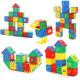 Ai Fuer Children's plastic digital squares are assembled building blocks for boys 3-6 years old, assembled girls toys for 4 years old, 230 pieces of house building block storage box + instruction manual