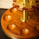 Lubinski Rubinsky Soporte de tubería de madera maciza Madera de piña Madera de 8 paquetes de 8 paquetes de tubería de posposición rotatoria Yja-12004 Color de té