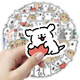 Cartoon line puppy stickers, cute expression pack stickers, puppy mobile phone case, computer suitcase decoration, diy handbook mobile phone stickers, 20 random sheets