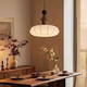 Tiffania Retro Französisch Schlafzimmer Stoff Kronleuchter Muster Chinesische Restaurantbar Tainanyang Solid Holz romantische Zimmer Hauptlampe AY9898-40 cm Drei-Farben-LED (Walnussfarbe)
