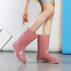 Nrdcz Regenstiefel Frauen wasserdichte weiche Sohle Wasserschuhe mittelschwerem Mode Kurzrohr Regenstiefel Student Regenstiefel Nicht-Rutsch warm warm warm war warme Lange Röhrchen Frauen Regenstiefel 920 mittelgroße Röhre dunkelgrüne Einzelschuhe (Standardgröße) 38