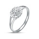 Jincaifu PT950 multi-layered round imitation diamond platinum ring, versatile platinum hand jewelry for women, platinum round imitation diamond ring, about 3.3g
