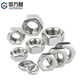 Guwanji 304 stainless steel fine thread hexagonal nut, hexagonal filament nut collection, flat thin fine thread hexagonal nut, M10*1.0 thread, 5 pieces, thin style
