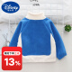 Disney (Disney) boys new polar fleece jacket autumn and winter children's contrasting color jacket top baby one-piece velvet zipper shirt clothes blue velvet dinosaur stand-up collar jacket 80 recommended for around 1 year old