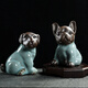 FW Keramikhund Ornamente Zodiakschilder für Wohlstand 12 Zodiakschilder von Hund Jahr Maskottchen Wohnzimmer TV-Schrank Eingang Home Office Dekoration Bläste kleine Geschenke Haus Hunde-Links links