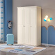 Quanyou Home Wardrobe Korean Pastoral Teenagers Panel Three-Door Wardrobe Flat Door Teenager Wardrobe 121106