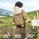 Kaka Panda Baby Kleidung mit Kapuze -Baumwolljacke Winter Kleidung Herbst und Winter Jungen Baumwolljacke Baby Mädchen warmes Top Y9274 Khaki 90 cm
