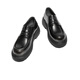 Belle Stars derselbe Pendler formelle Verschleiß dicker Derby-Schuhe für Männer Textur Business Casual Lederschuhe A1695DM4 Black 39