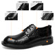 XO leather shoes men [cowhide] 2025 spring and summer men's shoes lace-up derby shoes men business formal casual shoes men black [hand-grabbed cowhide-four seasons] 6621 42
