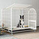 Congteng Dog Cage Indoor Large Dog Medium Bold Square Tube Toilet Border Shepherd Household Six-Sided Golden Retriever Labrador Cage White#Upgraded Three-Sided Full Tube#2.0 Bold Square Tube Style 110*72*95#Suitable for Large Dogs