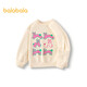 Balabala Children's Sweatshirt Girls 2024 Spring and Automn Clothion Rabbit Sweet Round Neck Pullover Top Cute 208324121001