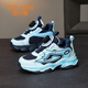 
Delhui rotary buckle children's shoes for children's running shoes autumn and winter mesh breathable sneakers for boys 6-12 years old girls shoes blue D6623 [double mesh] size 28 [shoe length 17.7cm]