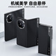 Pingpeng Huawei Matex6 Mobiltelefon Hülle Echtes Leder METE X6 Collector's Version Magnetic Lap Smart Bracket Full-Inclusive-Schutzhülle Obsidian Black Huawei matex6/x6 Collector's Version