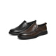 
Red Dragonfly Left Month Leather Shoes 25 Spring Soft Side Shoes Business Casual Shoes Cowhide Men's Shoes WTA15051 Black 39