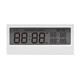 KACO Lemai Intelligent Electronic Alarm Clock Creative Children's Students' Lamped Large Screen Large Digital Temperature and Humidity Display Multifunctional White K1422