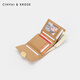 Sitio web oficial de Cinvaikrose Small C/K Short Willet for Women Fashion Genuine Leather Small Willet 2025 Nueva billetera de billetera múltiple ultra delgada Color de albaricoque