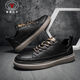 California Bull (Calif Bull) Herrenschuhe Casual Schuhe Summer Casual Leder Schuhe Britische Arbeitsstiefel dicker alleinerhöhenhanzer Schuhe Herren schwarz braun 41