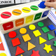 Burjuman Verständnis Farb- und Formspielzeug Montessori Unterricht AIDS Baby Geometrische Form Klassifizierungsbox Kognitive Paarung Farberkennung Farbform Klassifizierungsbox Spielzeug Toys
