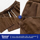 WASSUP HERMU official pure cotton casual pants for men and women, spring and summer overalls, mountain style sports drape, loose solid color straight long pants, brown L (recommended 120-145Jin Jin equals 0.5kg)