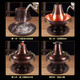 Guo Yiyuan olla caliente de cobre dividida retro olla caliente de carbón de carbón antigua olla de pato mandarín hervida con cordero de Beijing olla caliente de cobre cobre puro 34 cm sabor único 6-8 personas carbón retro 34 cm