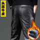 Liyang Haining Genuine Leather Pants Men's Cowhide Casual Loose Motorcycle Men's Velvet Thickened Removable First Layer Cowhide Pants Cowhide Leather Pants Men's Velvet Liner 32 -2 feet 5 (130 Jin Jin is equal to 0.5 kg, worn left and right)