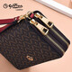 Jinlilai Damenhandtasche 2025 Neuer Modetrend gedruckt Double Reißverschluss Kupplungsbeutel Multifunktional High-End-Mobiltelefon mit großer Kapazität [Brown Double Reißverschluss] Offizielle echte gefälschte und zehn Bußgelder