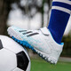 Tangcun football shoes for children tf broken nails Velcro for boys and girls professional primary school students training special size children's sneakers 6199 Bailan Velcro 37 standard sports shoes size