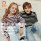 Hengyuanxiang cardigan pur garçon rond cou tirage pulvérisé pulltrait de taille moyenne pour enfants chauds chouchis pour bébé de base de bébé en noir et blanc 160