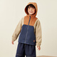 Mini Bala Autumn New Color Blocked Hooded Jacket for Boys and Girls, Baby Warm and Stylish Waterproof Jacket